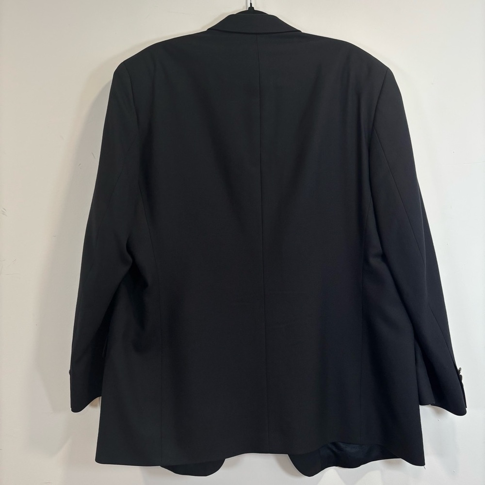 Vintage Oscar De La Renta Elegant Black Pure Virgin Wool Blazer Jacket Size 46R - Picture 8 of 13